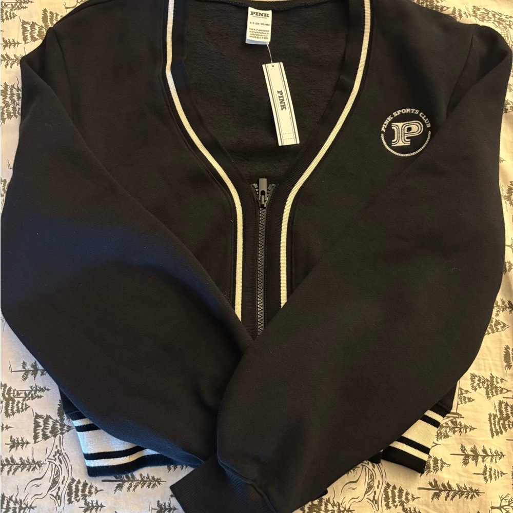 PINK Victoria's Secret Black and White Sports Jacket